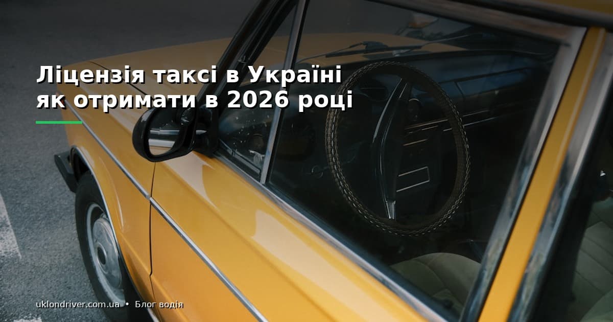 Ліцензія таксі в Україні: як отримати в 2026 році