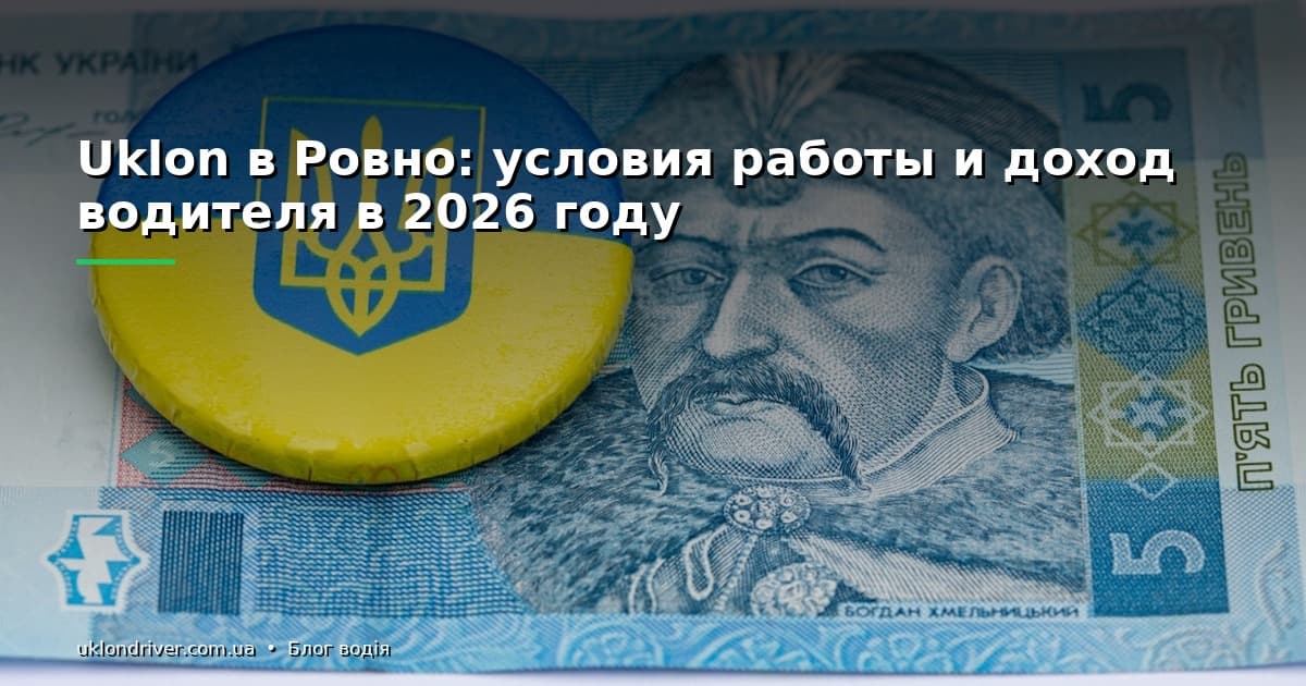 Uklon в Ровно: условия работы и доход водителя в 2026 году