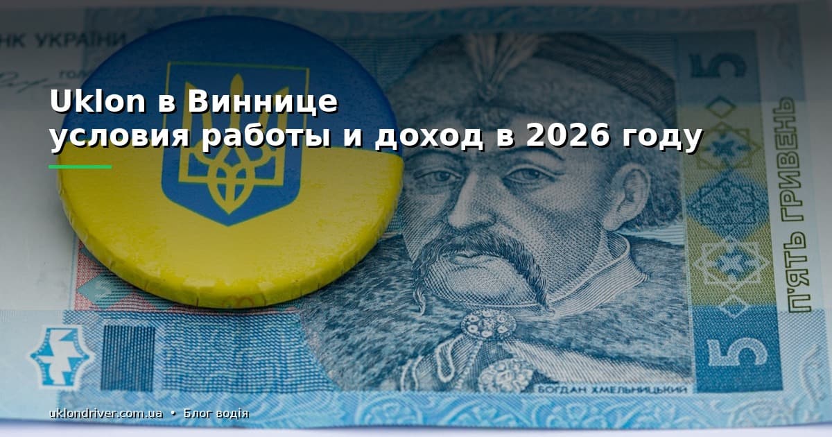 Uklon в Виннице: условия работы и доход в 2026 году